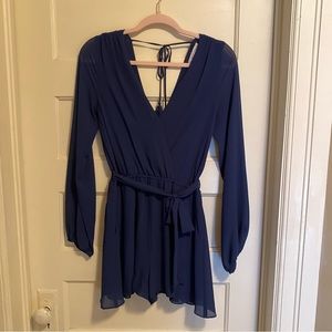 Naked Zebra navy blue romper. Size S.